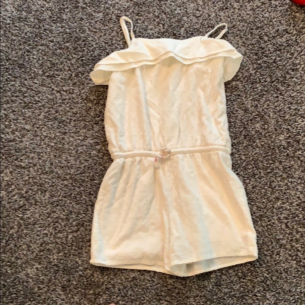 White textured kids romper